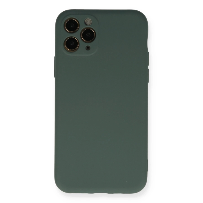 BFS  iPhone 11 Pro Kılıf Nano içi Kadife Silikon - Koyu Yeşil
