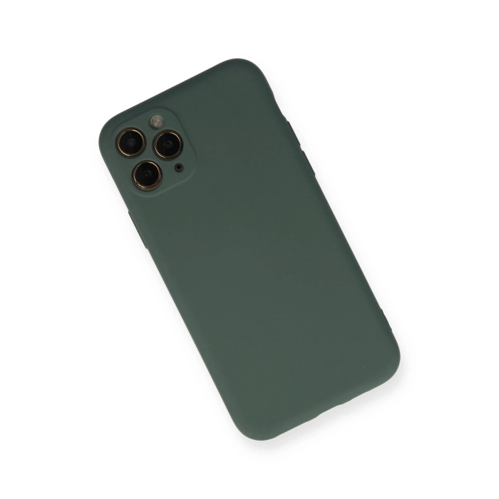 BFS  iPhone 11 Pro Kılıf Nano içi Kadife Silikon - Koyu Yeşil