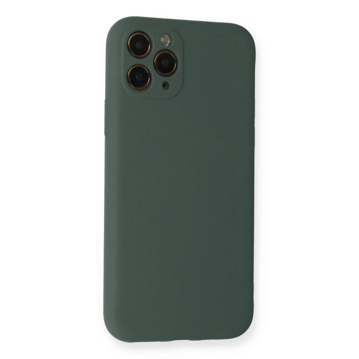 BFS  iPhone 11 Pro Kılıf Nano içi Kadife Silikon - Koyu Yeşil