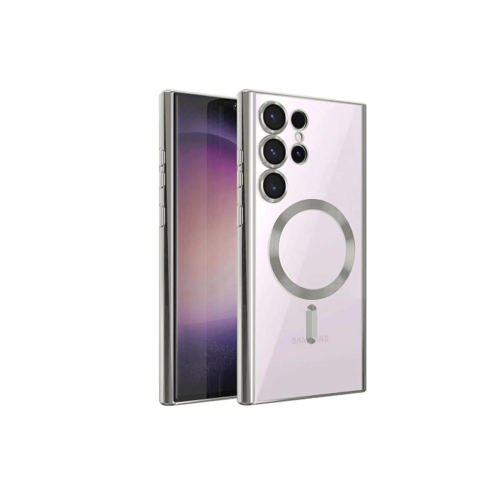 BFS  Samsung Galaxy S23 Ultra Kılıf Kross Magneticsafe Kapak - Gümüş
