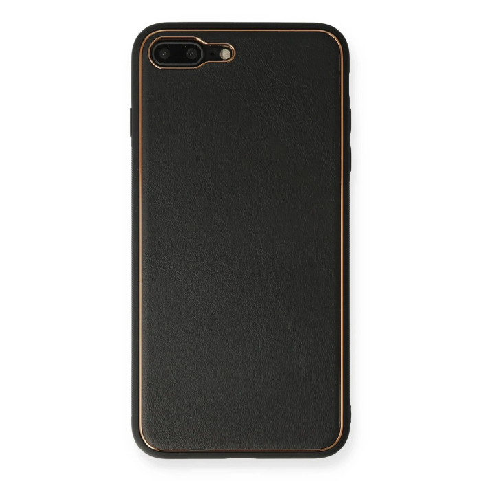 BFS  iPhone 7 Plus Kılıf Coco Deri Silikon Kapak - Siyah
