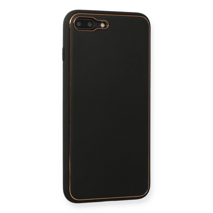 BFS  iPhone 7 Plus Kılıf Coco Deri Silikon Kapak - Siyah