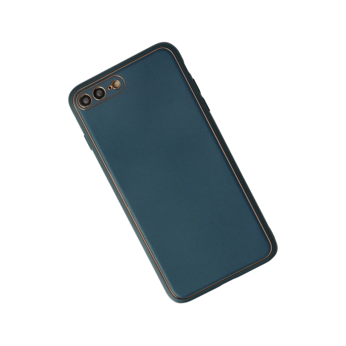 BFS  iPhone 7 Plus Kılıf Coco Deri Silikon Kapak - Mavi