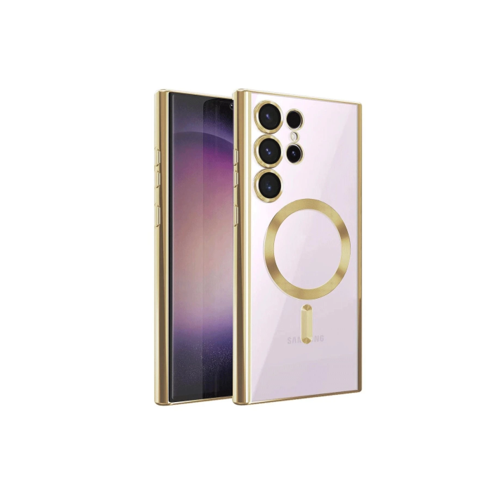 BFS  Samsung Galaxy S23 Ultra Kılıf Kross Magneticsafe Kapak - Gold