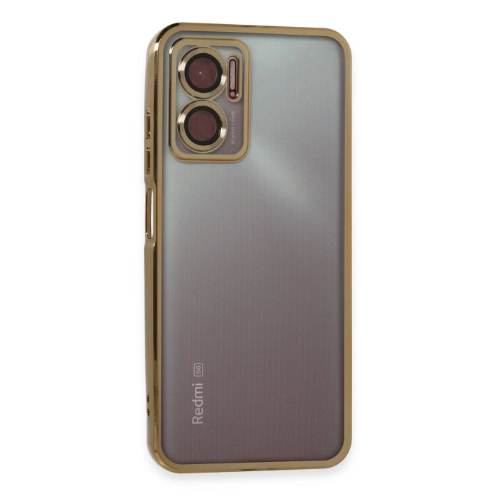 BFS  Xiaomi Redmi 10 5G Kılıf Razer Lensli Silikon - Gold