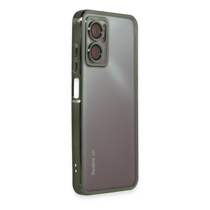 BFS  Xiaomi Redmi 10 5G Kılıf Razer Lensli Silikon - Yeşil