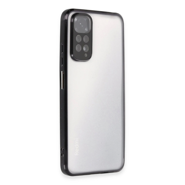 BFS  Xiaomi Redmi Note 11 Kılıf Razer Lensli Silikon - Siyah