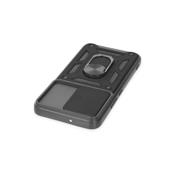 BFS  Samsung Galaxy S24 Kılıf Pars Lens Yüzüklü Silikon - Siyah