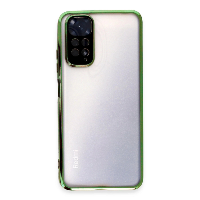 BFS  Xiaomi Redmi Note 11 Kılıf Razer Lensli Silikon - Yeşil