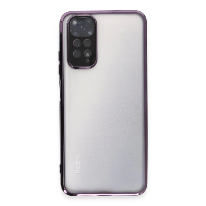 BFS  Xiaomi Redmi Note 11 Kılıf Razer Lensli Silikon - Mor