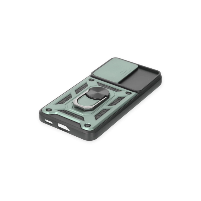BFS  Samsung Galaxy S24 Kılıf Pars Lens Yüzüklü Silikon - Yeşil