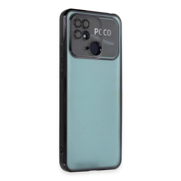 BFS  Xiaomi Redmi 10C Kılıf Razer Lensli Silikon - Siyah