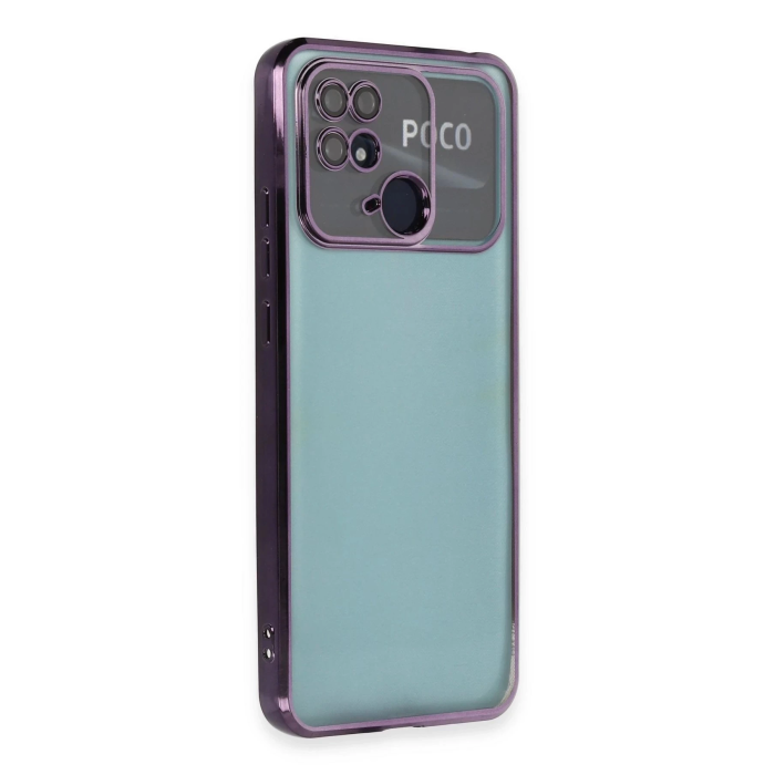 BFS  Xiaomi Redmi 10C Kılıf Razer Lensli Silikon - Mor