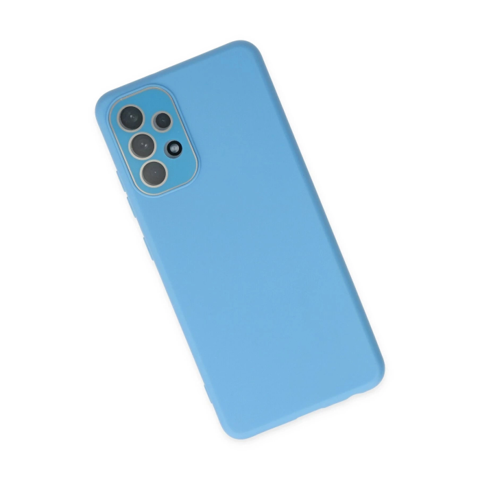 BFS  Samsung Galaxy A33 5G Kılıf Lansman Glass Kapak - Mavi