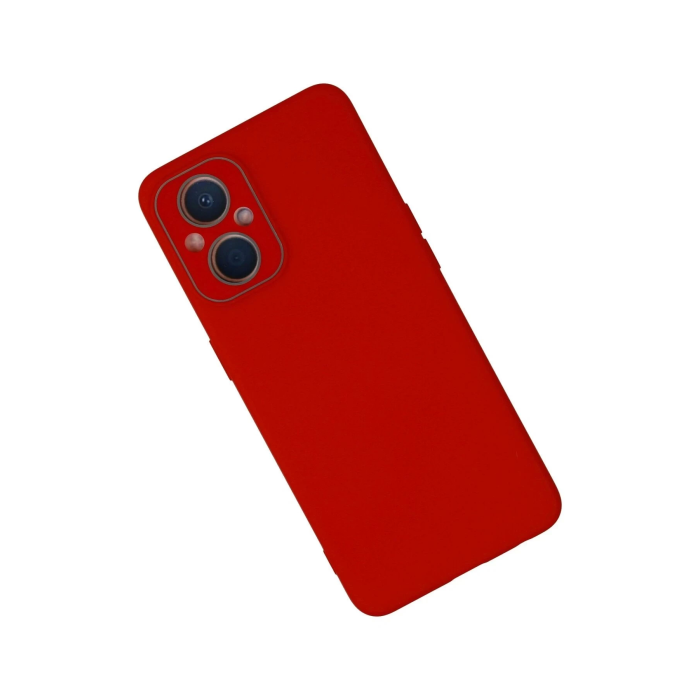 BFS  Oppo Reno 7 Lite Kılıf Lansman Glass Kapak - Kırmızı