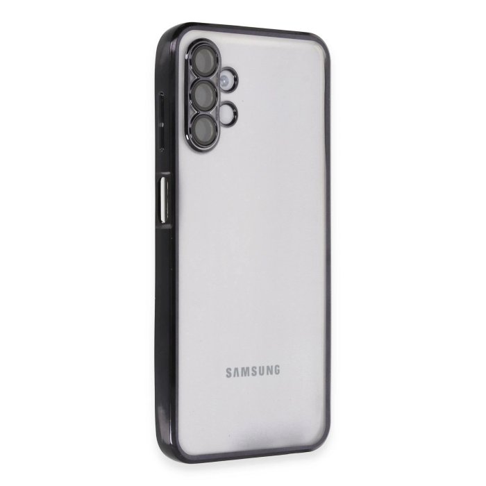 BFS  Samsung Galaxy A04S Kılıf Razer Lensli Silikon - Siyah