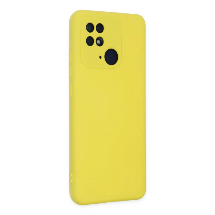 BFS  Xiaomi Redmi 10C Kılıf Nano içi Kadife Silikon - Sarı