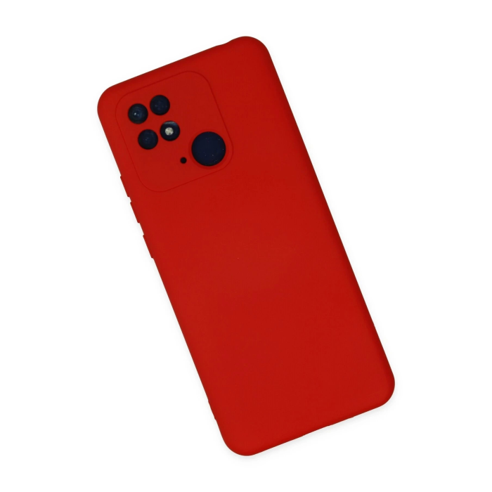 BFS  Xiaomi Redmi 10C Kılıf Nano içi Kadife Silikon - Kırmızı
