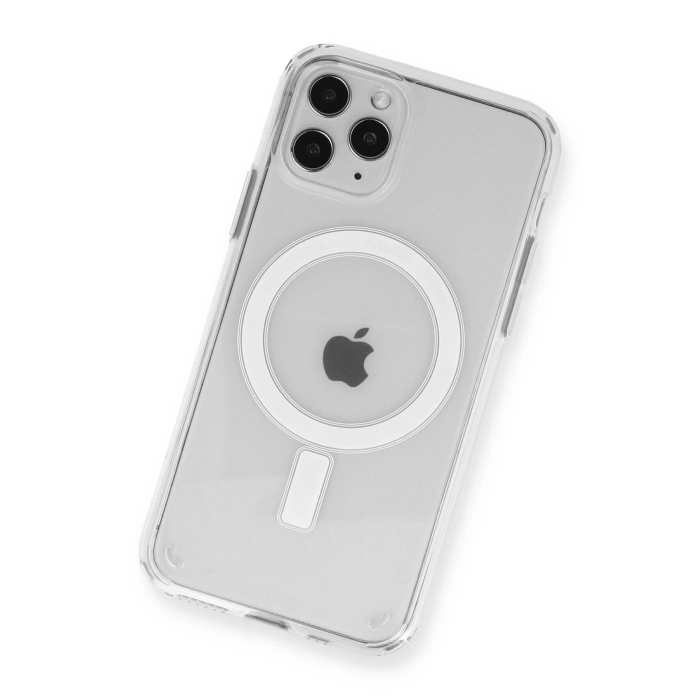 BFS  iPhone 11 Pro Max Kılıf Magneticsafe Şeffaf Silikon - Şeffaf