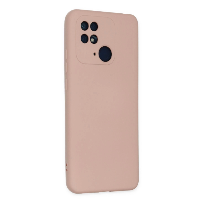 BFS  Xiaomi Redmi 10C Kılıf Nano içi Kadife Silikon - Pudra