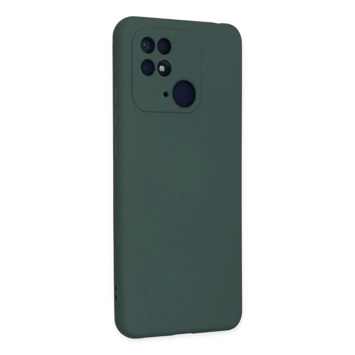 BFS  Xiaomi Redmi 10C Kılıf Nano içi Kadife Silikon - Koyu Yeşil