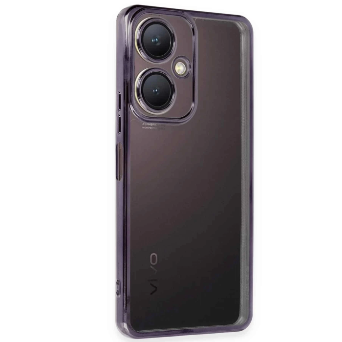 BFS  Vivo Y27 Kılıf Razer Lensli Silikon - Mor