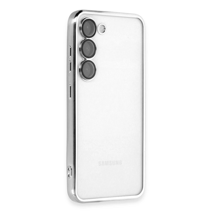 BFS  Samsung Galaxy S24 Kılıf Razer Lensli Silikon - Gümüş