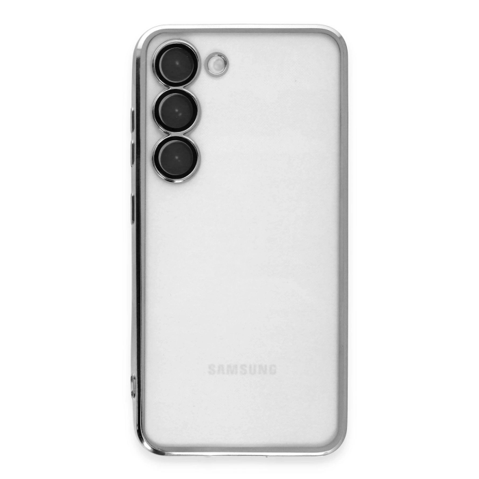 BFS  Samsung Galaxy S24 Kılıf Razer Lensli Silikon - Gümüş