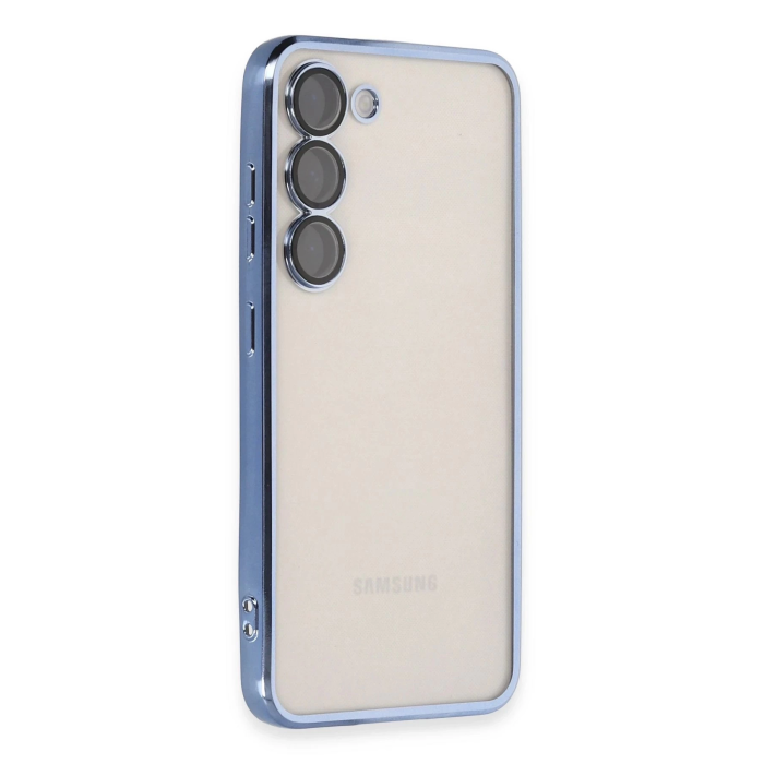BFS  Samsung Galaxy S24 Kılıf Razer Lensli Silikon - Açık Mavi