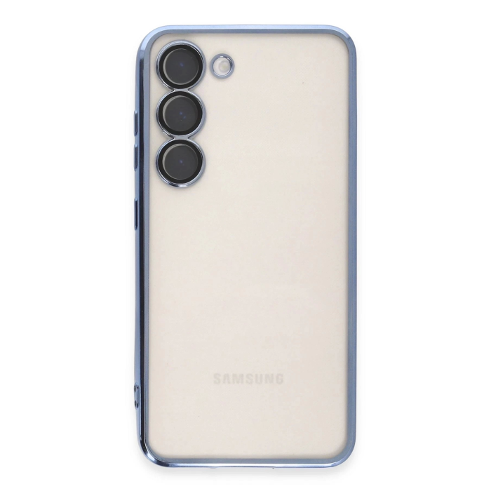 BFS  Samsung Galaxy S24 Kılıf Razer Lensli Silikon - Açık Mavi
