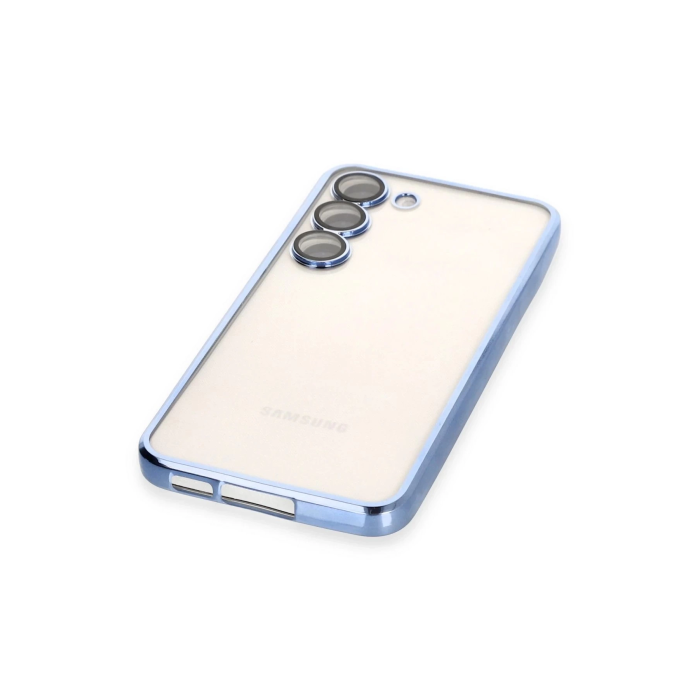 BFS  Samsung Galaxy S24 Kılıf Razer Lensli Silikon - Açık Mavi