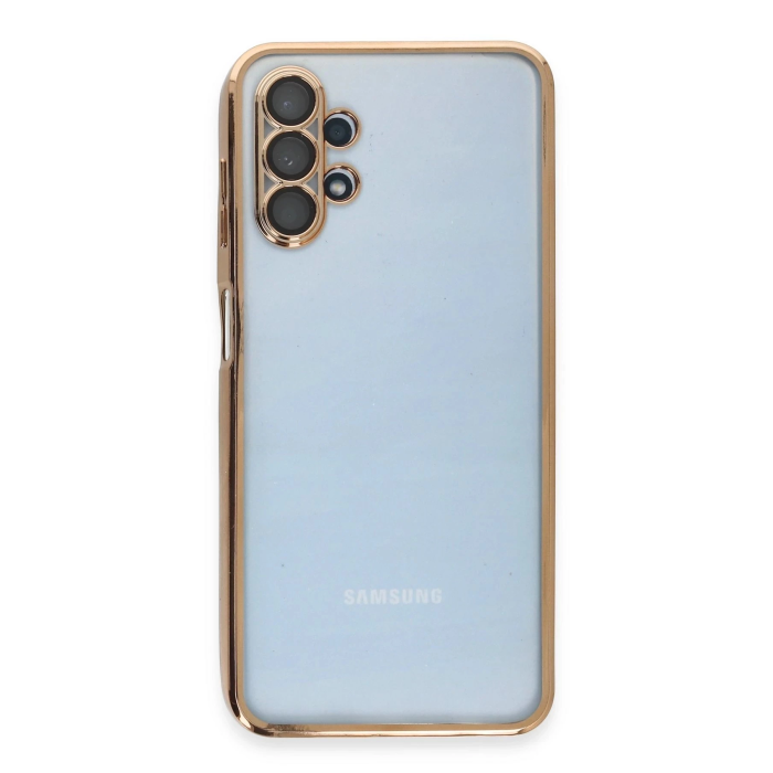 BFS  Samsung Galaxy A13 4G Kılıf Razer Lensli Silikon - Gold