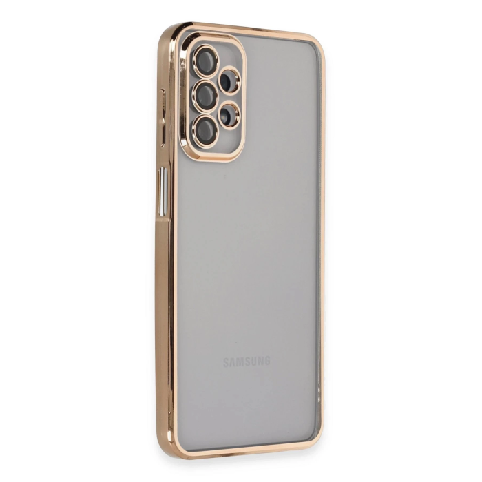 BFS  Samsung Galaxy A23 4G Kılıf Razer Lensli Silikon - Gold