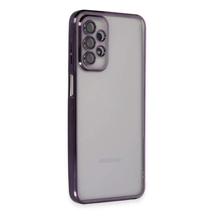BFS  Samsung Galaxy A23 4G Kılıf Razer Lensli Silikon - Mor