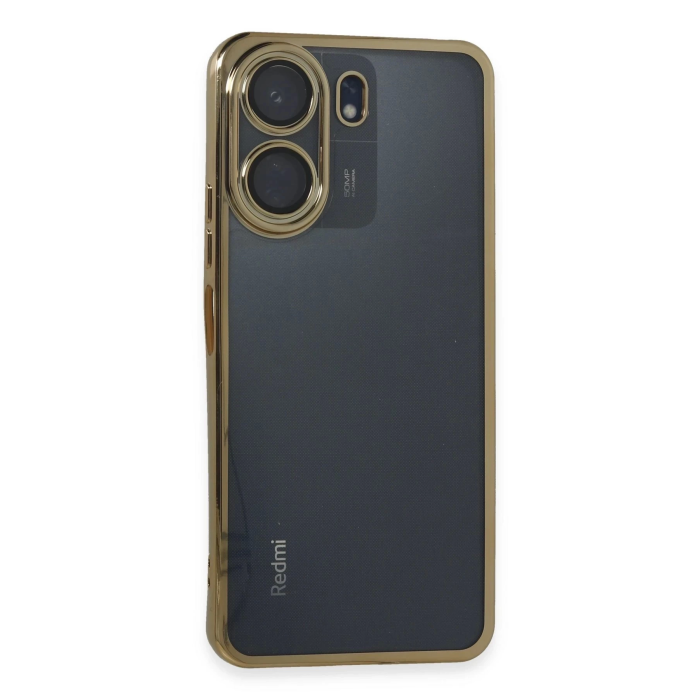 BFS  Xiaomi Redmi 13C Kılıf Razer Lensli Silikon - Gold