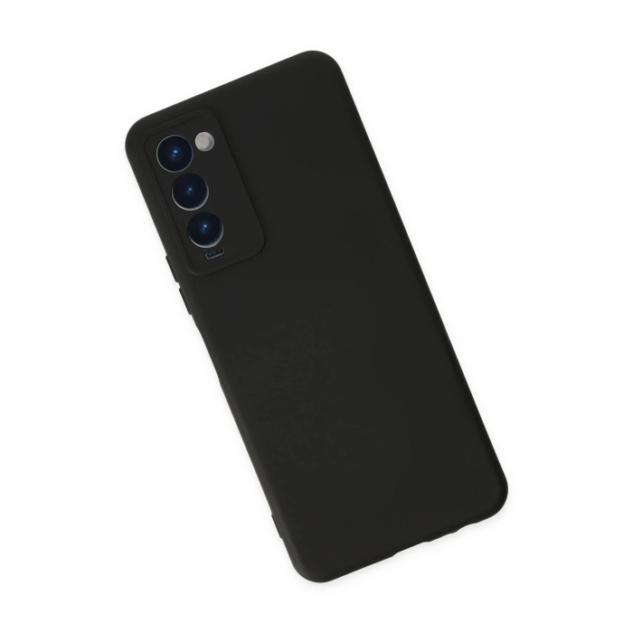 BFS  Tecno Camon 18 Kılıf Nano içi Kadife Silikon - Siyah