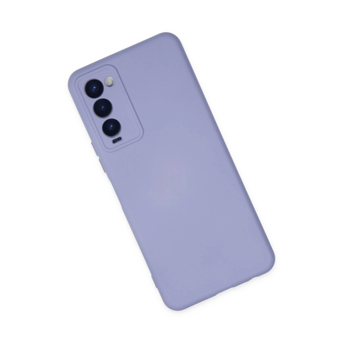 BFS  Tecno Camon 18 Kılıf Nano içi Kadife Silikon - Lila
