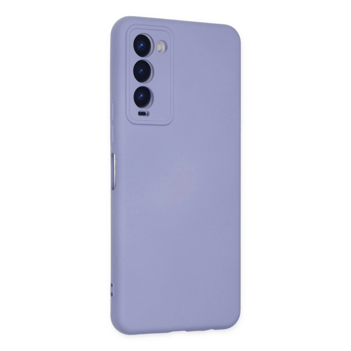 BFS  Tecno Camon 18 Kılıf Nano içi Kadife Silikon - Lila