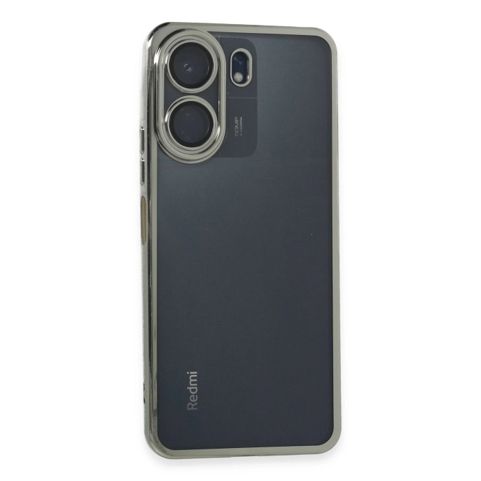 BFS  Xiaomi Redmi 13C Kılıf Razer Lensli Silikon - Gümüş