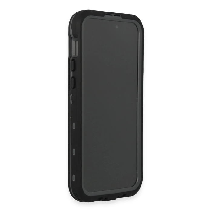 BFS  iPhone 15 Pro Kılıf Red Pepper Magneticsafe Su Geçirmez Kılıf - Siyah-Gri