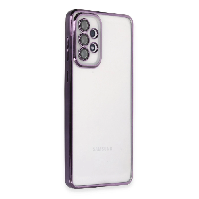 BFS  Samsung Galaxy A53 5G Kılıf Razer Lensli Silikon - Mor