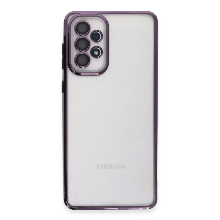 BFS  Samsung Galaxy A53 5G Kılıf Razer Lensli Silikon - Mor
