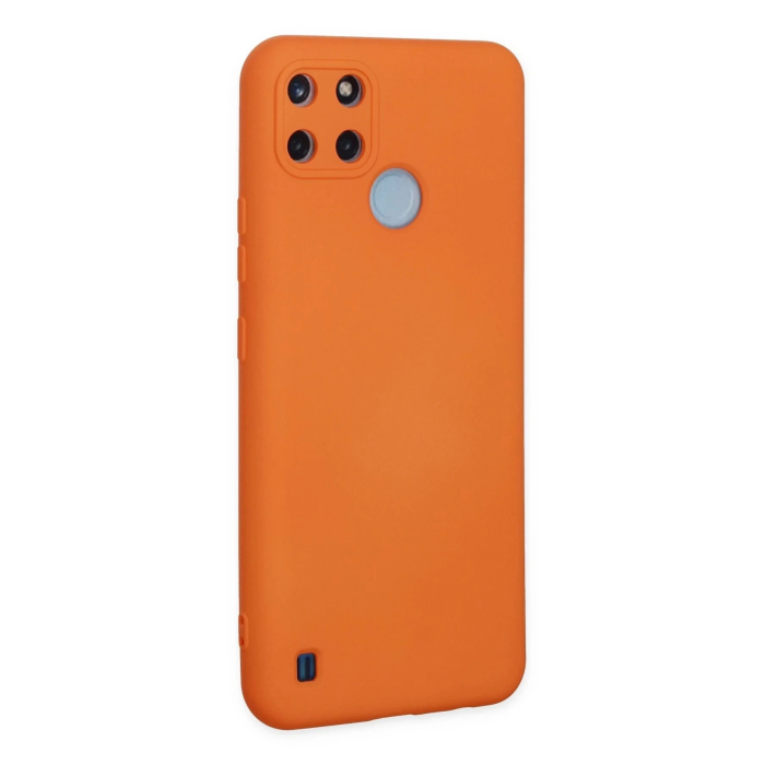 BFS  Realme C25Y Kılıf Nano içi Kadife Silikon - Turuncu