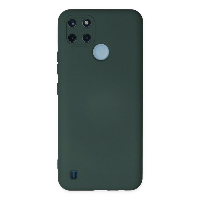 BFS  Realme C25Y Kılıf Nano içi Kadife Silikon - Koyu Yeşil