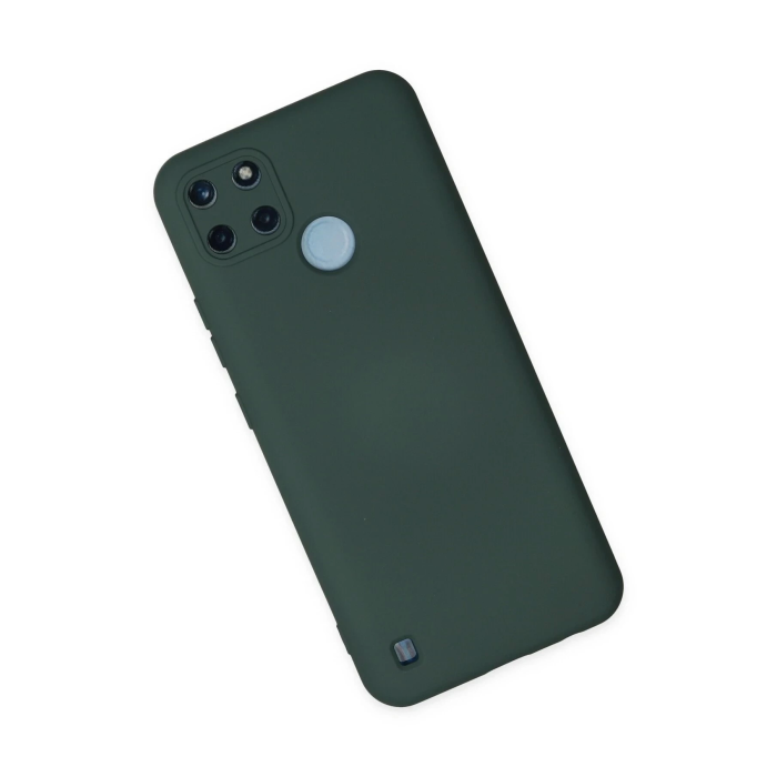 BFS  Realme C25Y Kılıf Nano içi Kadife Silikon - Koyu Yeşil