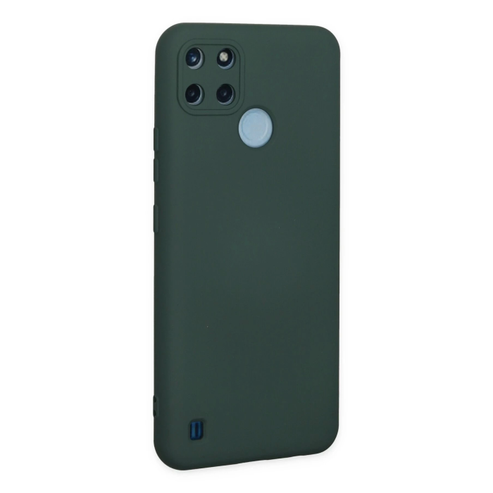 BFS  Realme C25Y Kılıf Nano içi Kadife Silikon - Koyu Yeşil