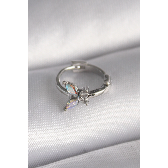 BFS 316L Çelik Gümüş Renk Zirkon Taşlı Kelebek Model Tragus Piercing