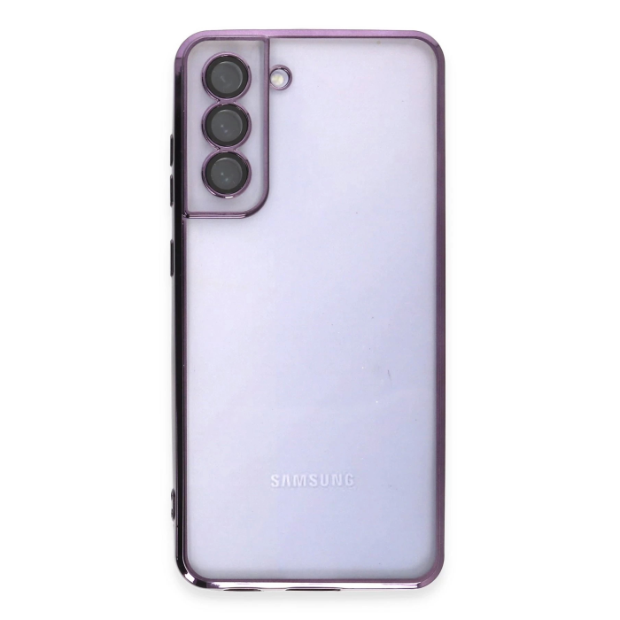 BFS  Samsung Galaxy S21 FE Kılıf Razer Lensli Silikon - Mor