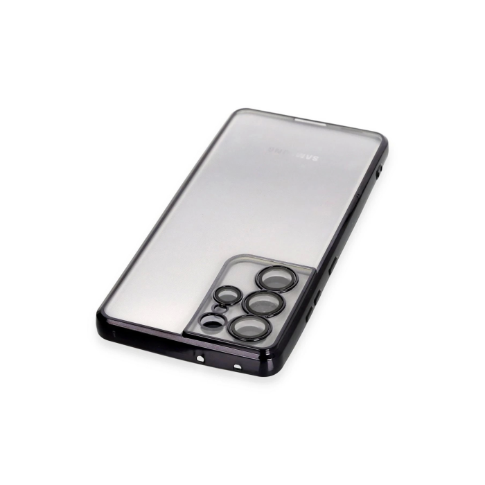 BFS  Samsung Galaxy S21 Ultra Kılıf Razer Lensli Silikon - Siyah