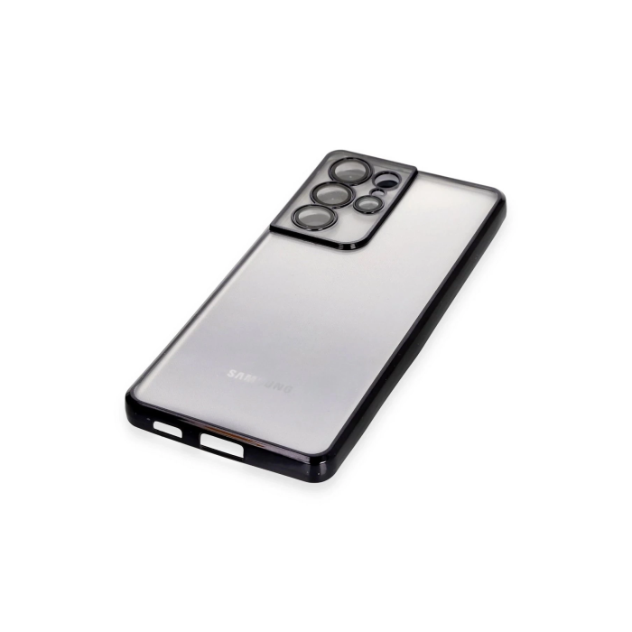 BFS  Samsung Galaxy S21 Ultra Kılıf Razer Lensli Silikon - Siyah